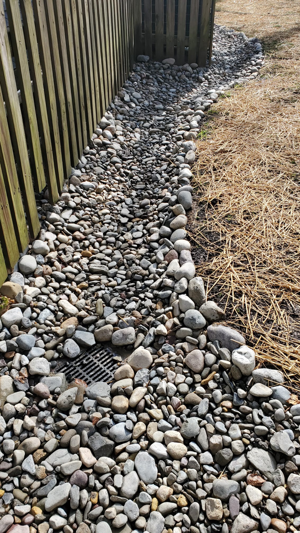 Effective Drainage System with Strategically Placed Rocks