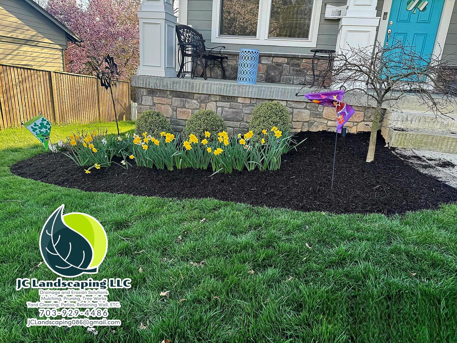 Mulch Application Enhancing Landscaping Beauty